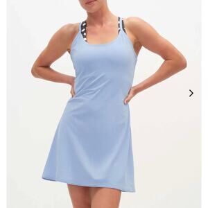 Outdoor Voices Athletic Casual Everyday Exercise Dress Surf Blue Dress Size L